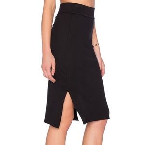 Splendid Ribbed Knit Midi Skirt